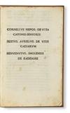 NEPOS, CORNELIUS; et al. Cornelius Nepos. De vita Catonis senioris [etc.]. 1504
